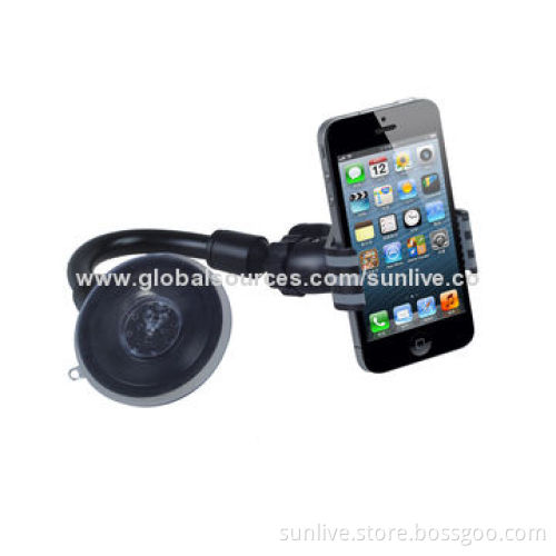 360 degree rotation Clip phone holder long tube car mount for iphone cellphone